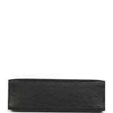 Hermes Kelly Pochette Black Ostrich Palladium Hardware