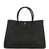 Hermes Garden Party 30 Black Negonda Palladium Hardware