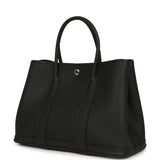 Hermes Garden Party 30 Black Negonda Palladium Hardware