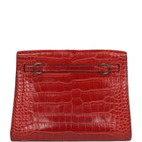 Vintage Hermes Kelly Danse Rouge H Matte Alligator Palladium Hardware
