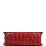 Vintage Hermes Kelly Danse Rouge H Matte Alligator Palladium Hardware