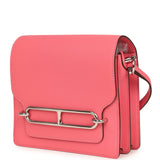 Hermes Mini Sac Roulis Rose Azalee Swift Palladium Hardware
