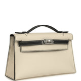 Hermes Special Order (HSS) Kelly Pochette Beton and Black Swift Palladium Hardware