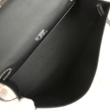 Hermes Special Order (HSS) Kelly Pochette Beton and Black Swift Palladium Hardware