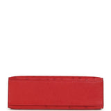 Pre-owned Hermes Kelly Pochette Rouge Vif Ostrich Gold Hardware