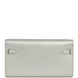 Hermes Kelly Wallet To Go Argent Chevre Chamkilight Palladium Hardware