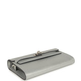Hermes Kelly Wallet To Go Argent Chevre Chamkilight Palladium Hardware