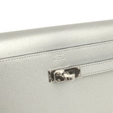 Hermes Kelly Wallet To Go Argent Chevre Chamkilight Palladium Hardware