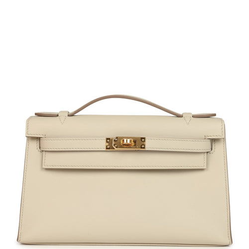 Hermes Special Order (HSS) Kelly Pochette Beton Verso Swift Gold Hardware
