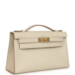 Hermes Special Order (HSS) Kelly Pochette Beton Verso Swift Gold Hardware