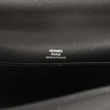 Vintage Hermes Kelly Pochette Black Swift Palladium Hardware