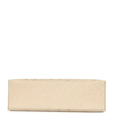 Hermes Kelly Pochette Craie Ostrich Palladium Hardware