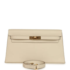 Hermes Kelly Elan Craie Epsom Gold Hardware
