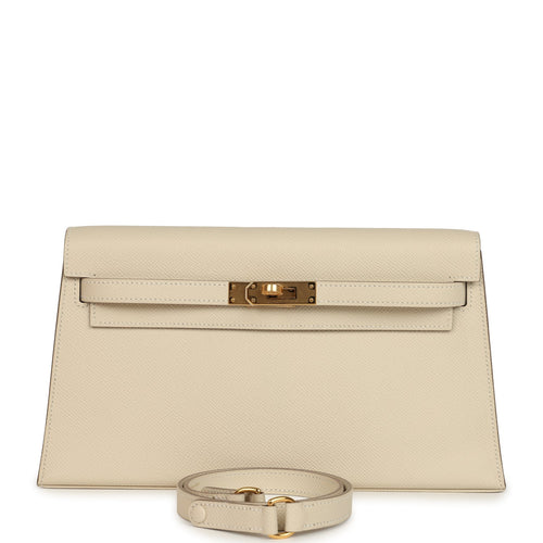 Hermes Kelly Elan Craie Epsom Gold Hardware