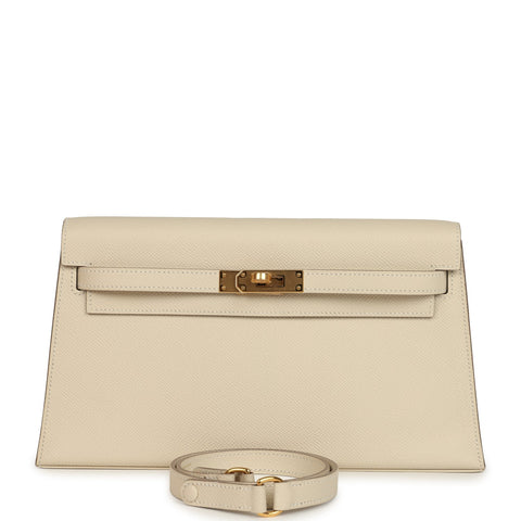 Hermes Kelly Elan Craie Epsom Gold Hardware
