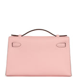 Hermes Kelly Pochette Rose Sakura Swift Palladium Hardware