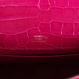 Hermes Kelly Pochette Rose Scheherazade Shiny Alligator Gold Hardware - Thumbnail View 7
