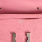 Hermes Constance Wallet To Go Bubblegum Epsom Palladium Hardware - Thumbnail View 7
