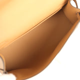 Hermes Special Order (HSS) Kelly Pochette Beige De Weimar and Biscuit Swift Permabrass Hardware - Thumbnail View 8
