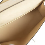 Hermes Kelly Pochette Parchemin Ostrich Palladium Hardware