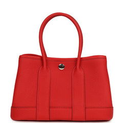 Hermes Garden Party Neo 23 Rouge De Coeur Togo Palladium Hardware