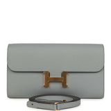 Hermes Constance Wallet To Go Gris Pantin Epsom Gold Hardware - Thumbnail View 1