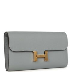Hermes Constance Wallet To Go Gris Pantin Epsom Gold Hardware