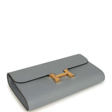 Hermes Constance Wallet To Go Gris Pantin Epsom Gold Hardware - Thumbnail View 6