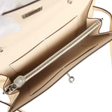 Hermes Kelly Wallet To Go Gris Nata Ostrich Palladium Hardware - Thumbnail View 8