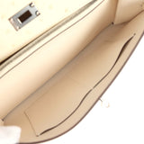 Hermes Kelly Wallet To Go Gris Nata Ostrich Palladium Hardware - Thumbnail View 10