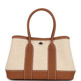Hermes Garden Party Neo 23 Beige-Ecru Toile H Canvas and Gold Negonda Palladium Hardware - Thumbnail View 4