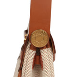 Hermes Herbag Zip 20 Mini Ecru and Beige Toile H Canvas and Fauve Vache Hunter Gold Hardware - Thumbnail View 8