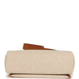 Hermes Herbag Zip 20 Mini Ecru and Beige Toile H Canvas and Fauve Vache Hunter Gold Hardware - Thumbnail View 6