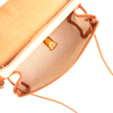 Hermes Herbag Zip 20 Mini Ecru and Beige Toile H Canvas and Fauve Vache Hunter Gold Hardware - Thumbnail View 11