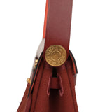 Hermes Herbag Zip 20 Mini Rouge H Toile Militaire Canvas and Vache Hunter Gold Hardware - Thumbnail View 7