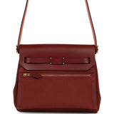 Hermes Herbag Zip 20 Mini Rouge H Toile Militaire Canvas and Vache Hunter Gold Hardware - Thumbnail View 4