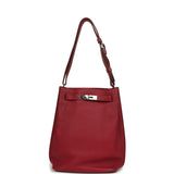 Pre-owned Hermes So Kelly 22 Rubis Togo Palladium Hardware
