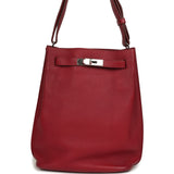 Pre-owned Hermes So Kelly 22 Rubis Togo Palladium Hardware