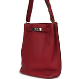 Pre-owned Hermes So Kelly 22 Rubis Togo Palladium Hardware