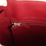 Pre-owned Hermes So Kelly 22 Rubis Togo Palladium Hardware