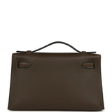 Hermes Kelly Pochette Vert Loden Swift Permabrass Hardware - Thumbnail View 4