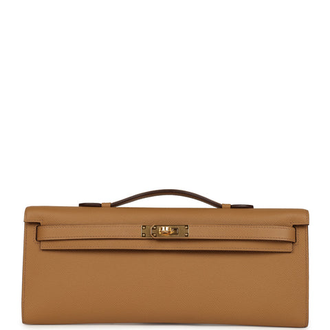Hermes Kelly Cut Biscuit Epsom Gold Hardware