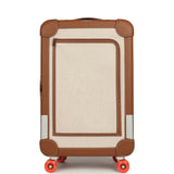 Hermes R.M.S. Cabine Cargo Suitcase Ecru & Beige Toile H and Fauve Regate Palladium Hardware - Thumbnail View 4