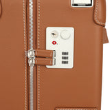 Hermes R.M.S. Cabine Cargo Suitcase Ecru & Beige Toile H and Fauve Regate Palladium Hardware - Thumbnail View 9
