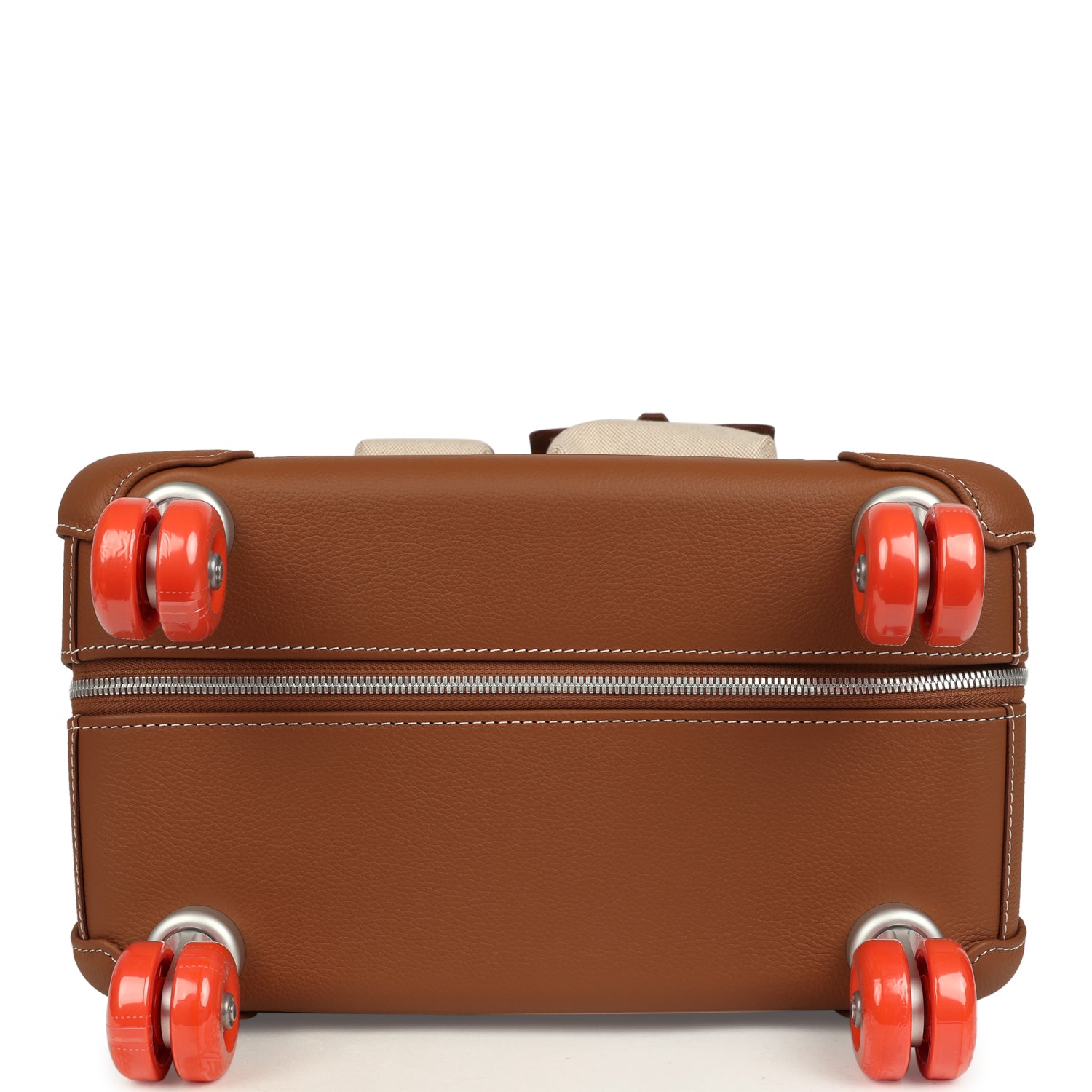Hermes R M S Cabine Cargo Suitcase Ecru Beige Toile H And Fauve Reg