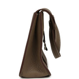 Hermes Halzan 25 Etoupe Clemence Palladium Hardware - Thumbnail View 3