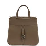 Hermes Halzan 25 Etoupe Clemence Palladium Hardware - Thumbnail View 6