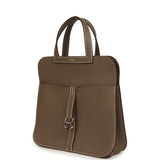 Hermes Halzan 25 Etoupe Clemence Palladium Hardware - Thumbnail View 8