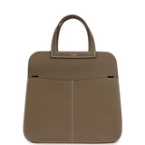 Hermes Halzan 25 Etoupe Clemence Palladium Hardware - Thumbnail View 10