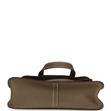 Hermes Halzan 25 Etoupe Clemence Palladium Hardware - Thumbnail View 11